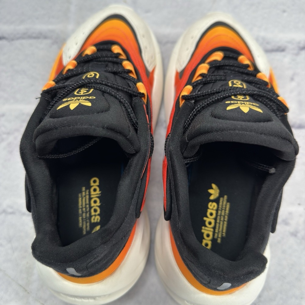 Adidas Originals Ozelia Boys Size 4.5 Sneakers Orange Black Matte Silver‎ H04720 - Picture 9 of 11